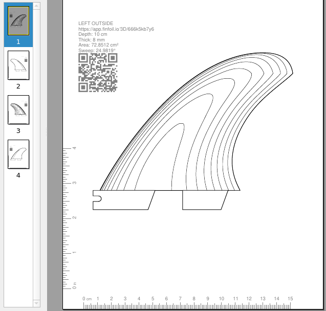 Surf fin templates